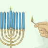 Encender una menorá de hanukkah