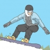 Haciendo un frontside 360 ​​en una tabla de snowboard