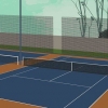 Jugando tenis