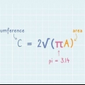 Calcular la circunferencia usando el área