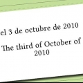 Escribe la fecha en español