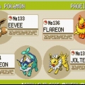 Eevee evolucionando a pokémon