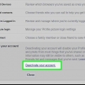 Desactiva tu cuenta de facebook