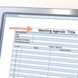 Preparar la agenda para una reunión