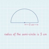Encontrar el área de un semicírculo