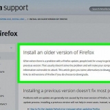 Restaurar una versión anterior del explorador de firefox