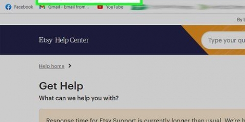 Póngase en contacto con el servicio de asistencia de etsy