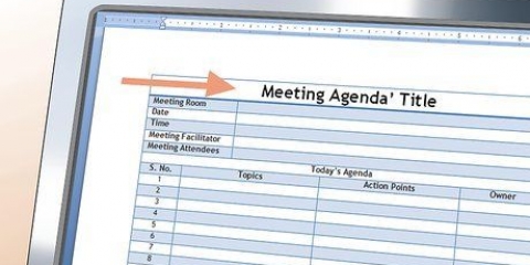 Preparar la agenda para una reunión