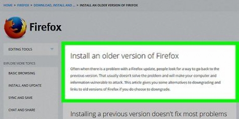 Restaurar una versión anterior del explorador de firefox