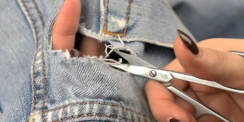 Reparación de agujeros en los muslos de jeans