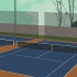 Jugando tenis